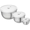Lot de bols S/M/L / 3 pièces, Acier inoxydable Argent - Visuel 0